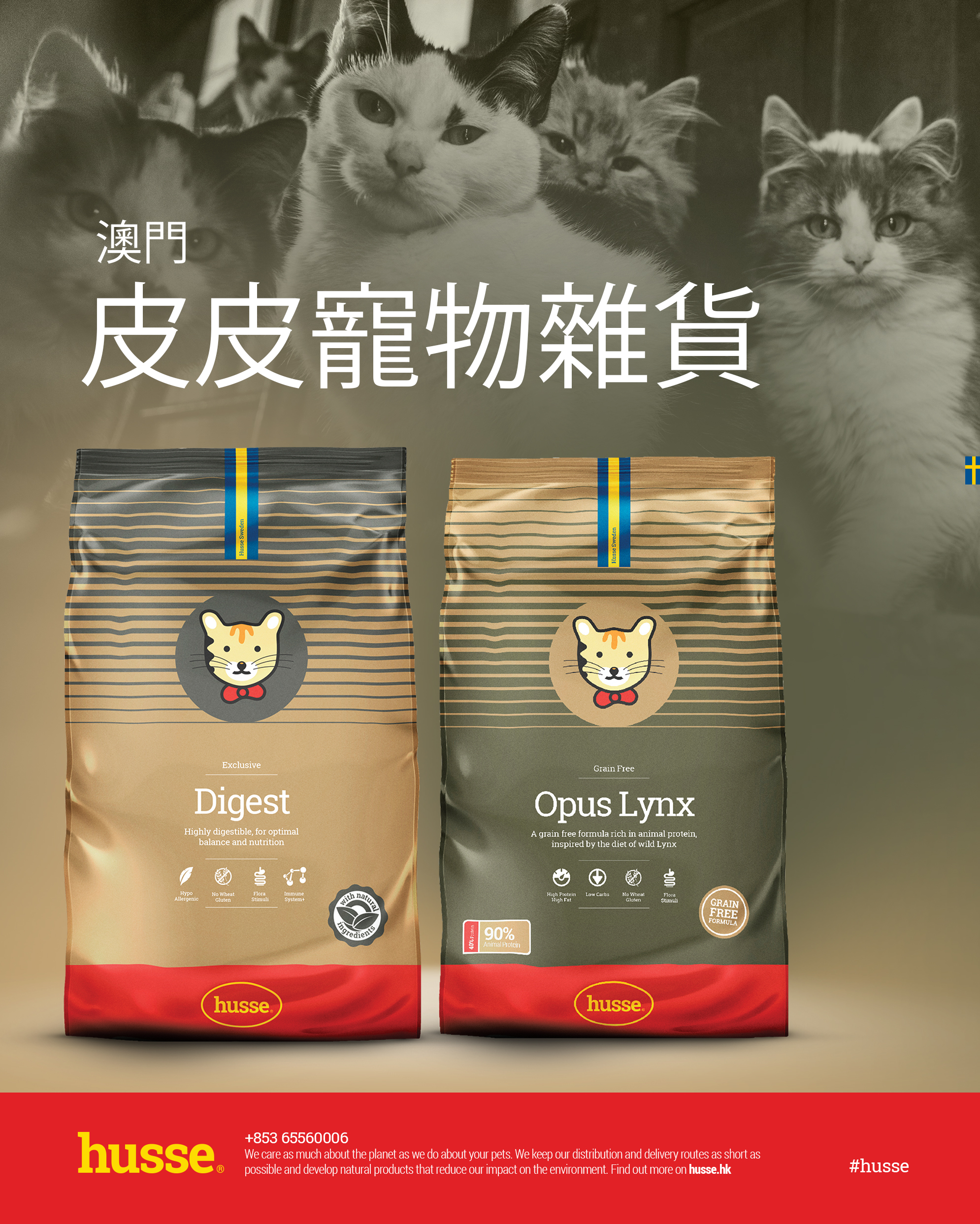 Husse 貓貓食品及用品,澳門零售點 Husse 貓貓食品及用品,澳門零售點